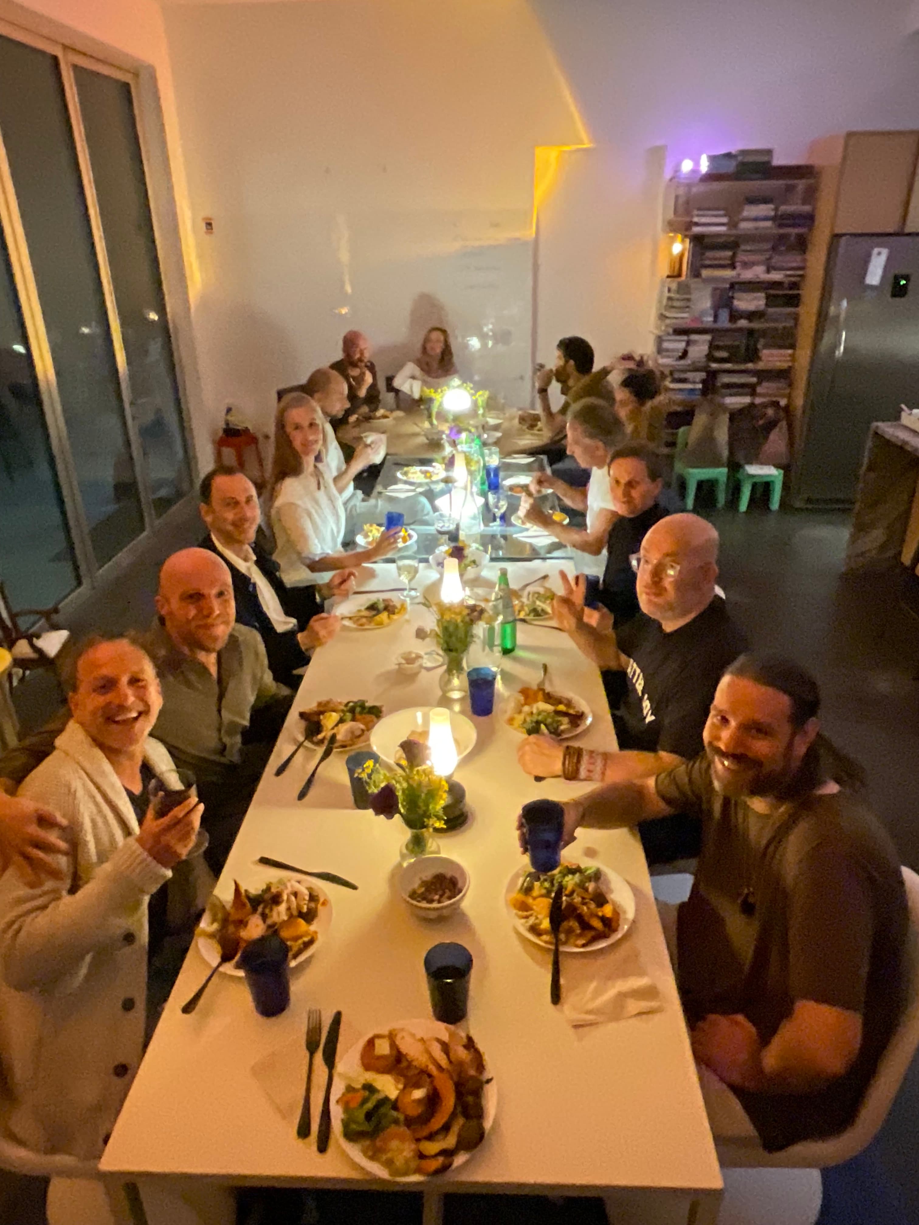 Another dinner gathering inside the house.