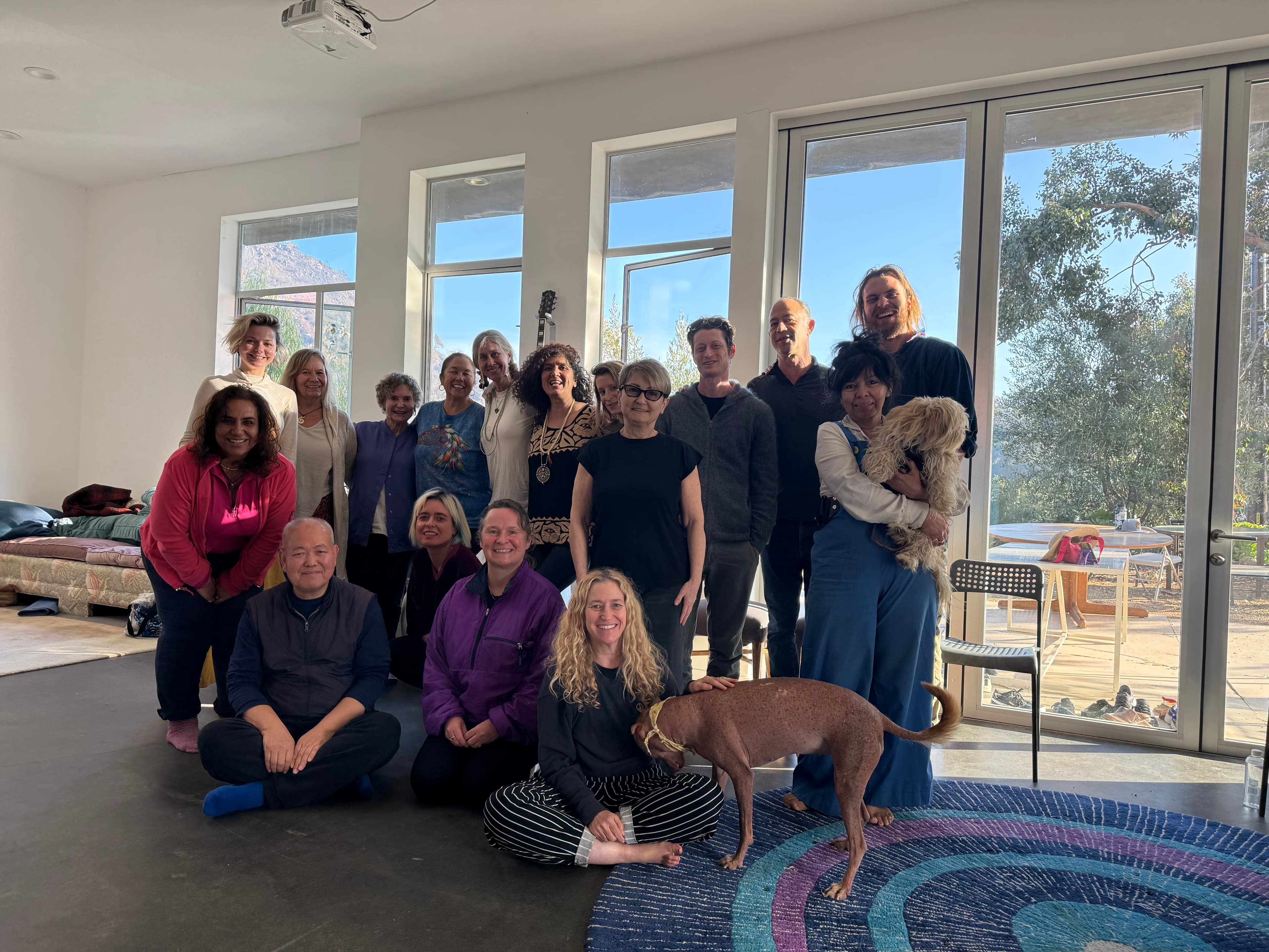 Group workshop gathering at the house.